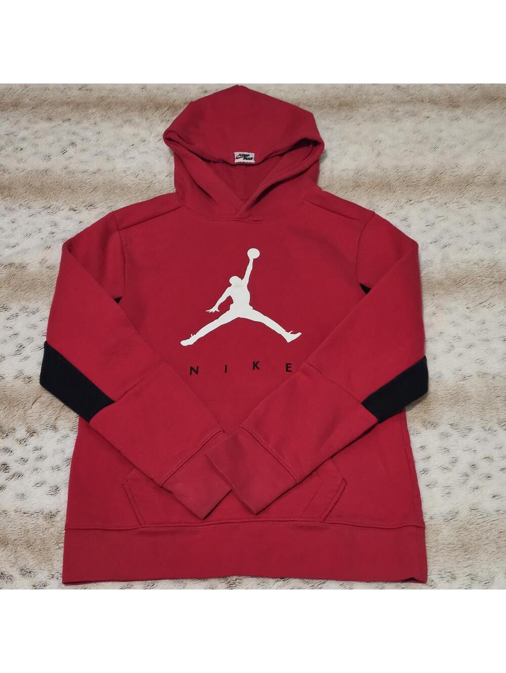 Kids Nike Air Jordan Jumpman Red Hoodie L